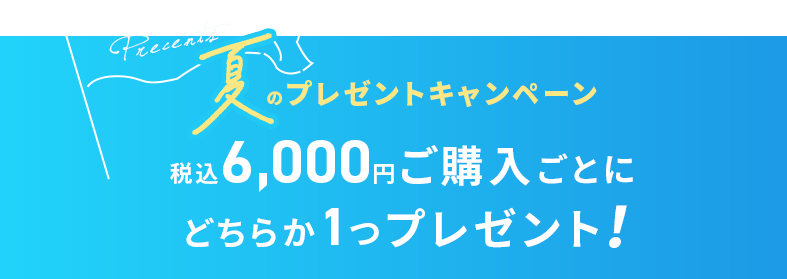 税込6,000円ご購入ごとに1つプレゼント！