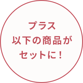 プラス以下の商品がセットに!