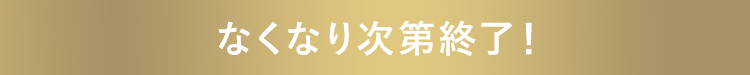 なくなり次第終了！