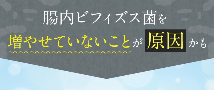 腸内ビフィズス菌を増やせていないことが原因かも