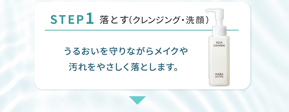 STEP1　洗顔・クレンジング