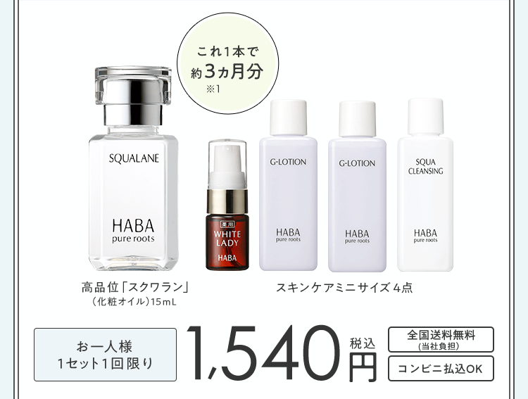 お一人様1セット1回限り 税込1,540円 全国送料無料コンビニ払込OK